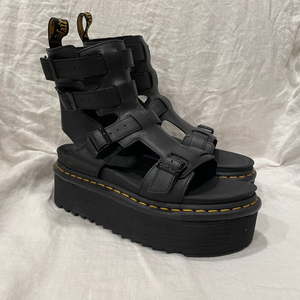 Dr. Martens Giavanna Leather Platform Gladiator Sandals, Size 9